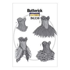 butterick pattern b6388 misses for bustier and corset dress