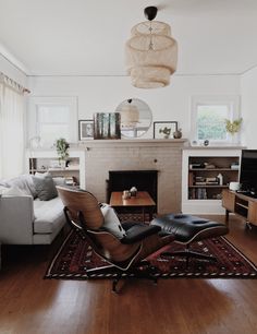 the living room is clean and ready to be used as a place for people to relax