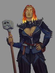 Fire Cleric Dnd, Forge Cleric, Fire Genasi, Dnd Cleric, Fire Giants, Roleplay Characters, Female Character Concept, Human Male