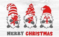 merry christmas gnomes svg cut file