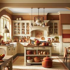 a kitchen filled with lots of pots and pans