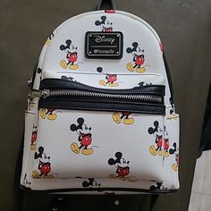 Mickey Mouse Disney Loungefly In Like New Condition. Disney Loungefly Backpack, Loungefly Backpack, Disney Loungefly, Loungefly Bag, Color White, Bag Lady, Like New, Backpacks, Disney