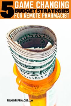 a stack of money with the title 5 game changing budget strategies for remote pharm