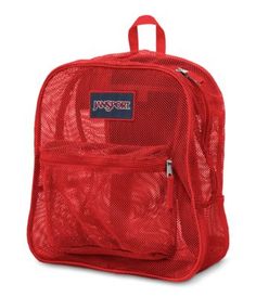 When you need everything in sight, the clear JanSport Mesh backpack is the perfect choice. This backpack features a front utility pocket and an internal hanging pocket for organization. Daily Use Mesh Backpack Bag, Casual Backpack With Mesh Pockets For Daily Use, Daily Use Bags With Mesh Pockets, Mesh Backpack For Outdoor Activities, Mesh Standard Backpack For Outdoor Activities, Everyday Backpack With Mesh Pockets, Functional Backpack With Mesh Pockets, Back To School Travel Mesh Bags, Travel Mesh Backpack