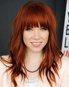 Bangs: Carly Rae Jepsen - 20 Back To School Hairstyles For Every Personality - Back to School - Fashion - InStyle Butter Blonde, 16 Inch Hair, Carly Rae Jepsen, Back To School Hairstyles