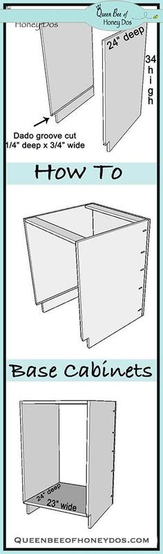 the instructions for how to build an easy diy cabinet