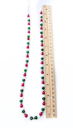 Small Bead Christmas Necklace Simple Necklaces Christmas - Etsy Christmas Party Beaded Necklaces With Round Beads, Christmas Party Round Bead Necklaces, Festive Christmas Beads With Round Shape, Christmas Festive Round Beads, Festive Christmas Beads, Christmas Gift Beaded Necklaces With Colorful Beads, Christmas Holiday Necklace With Round Beads, Christmas Gift Colorful Beaded Necklaces, Christmas Beaded Necklaces With Colorful Beads For Gift