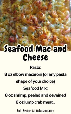 seafood macaroni and cheese recipe with instructions