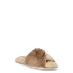 Add a soft and elegant touch to your lounge wear with the RACHEL Rachel Roy Two Toned Crossband Slippers. Designed for both style, luxury, and comfort, these cozy slippers feature a plush crossband design that exudes elegance and style. Perfect for indoor wear, these slippers offer a snug fit with an effortless style. Whether you are relaxing at home or stepping out briefly, these lush slippers provide ultimate comfort and style. Size: medium.  Color: Brown.  Gender: female.  Age Group: adult. Comfy Soft Slippers For Relaxation, Cozy Slippers For Relaxation, Soft Slip-on Slippers For Relaxation, Slip-on Soft Slippers For Relaxation, Soft Comfortable Indoor Slippers, Soft Round Toe Slippers For Loungewear, Comfortable Soft Slippers For Relaxation, Super Soft Comfortable Brown Slippers, Soft Slippers For Lounging