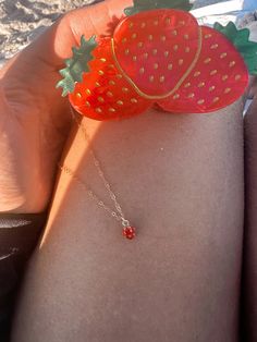 The tiniest, most perfect enamel strawberry charm dangles from a sparkling, 14k gold filled chain.  All findings on the necklace are 14k gold filled and tiny enamel strawberry is 18k gold filled. Pair with my Strawberry picking 14k threader earrings for a berry cute look at checkout you can select add earring set or necklace only 🍓 Arrives in a gift box ready to treat yourself of gift to others.  ✨Follow me on Instagram @bohoglamjewelry for 10% off your next order and for upcoming giveaways and new releases! Message me after follow for discount code. Dainty Dangle Charm Necklaces For Gifts, Dainty Dangle Charm Necklaces As Gift, 14k Gold Dangle Charm Necklaces For Gifts, 14k Gold Dangle Charm Necklaces As Gift, Cute Charm Necklaces As Gift, 14k Gold Filled Charm Necklace For Valentine's Day Gift, Small Red Jewelry Perfect For Gifting, Dainty Red Charm Necklace For Everyday, Small Red Jewelry For Gift