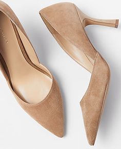 Elevate your style with the Ann Taylor Azra Suede Pumps, a perfect blend of sophistication and comfort. These pumps feature a sleek, pointy toe design and are crafted from rich suede in an elegant Posh Camel color.

- Size: 5
- Color: Posh Camel
- Material: Suede
- Gender: Female
- Heel Height: 3 1/4 inches

Designed for the modern woman, these pumps include a padded footbed to ensure comfort throughout the day, making them ideal for both office wear and evening outings. The artfully contoured s Camel Pumps Outfit, Suede Heels Outfit, High High Heels, Business Heels, Brown Pumps, Heels Outfits, Heels Pumps, Camel Color, Suede Pumps