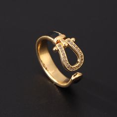 Fashion Element: Sunflower Style: Affordable luxury style Luxury Adjustable Metal Rings, Luxury Open Ring In Metal, Elegant Adjustable Crystal Metal Ring, Adjustable Elegant Metal Crystal Ring, Elegant Metal Crystal Open Ring, Elegant Metal Rings With Plating, Elegant Plated Metal Rings, Luxury Style, Affordable Luxury