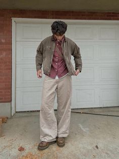 Fall Inspo Men, Fall Aesthetic Outfit Men, Fall Outfits Masc, Layered Outfits Men, Mens Granola Style, Business Core Outfits Men, Thrifted Outfits Men, Mens Cardigan Outfit, Brown Shoes Outfit