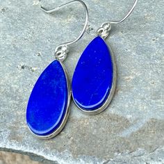 Pear Shaped Lapis Lazuli And 925 Sterling Silver Earrings Stamped 925 1.25 Including Earring Wire Nwot Blue Sterling Silver Teardrop Earrings, Hypoallergenic Sterling Silver Blue Earrings, Blue Teardrop Jewelry Stamped 925, Blue Teardrop-shaped Sterling Silver Jewelry, Blue Sterling Silver Teardrop Earrings For Gift, Blue Sterling Silver Teardrop Earrings Nickel Free, Blue Nickel Free Sterling Silver Earrings, Nickel-free Blue Sterling Silver Earrings, Blue Nickel-free Sterling Silver Earrings