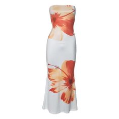 Please refer to our sizing chart for a guideline when choosing a size. 5 business days order processing time. 90% polyester 10% spandex Spring Bandeau Fitted Maxi Dress, Fitted Sleeveless Backless Dress With Floral Print, Strapless Floral Print Fitted Bodycon Dress, Strapless Fitted Floral Print Bodycon Dress, Fitted Bandeau Midi Dress For Spring, Fitted Floral Print Backless Dress, Summer Floral Print Strapless Midi Dress, Fitted Floral Backless Dress, Fitted Strapless Floral Maxi Dress