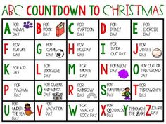 a printable christmas game for kids to play with the alphabet and numbers on it