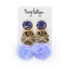 Add some sparkle to your ears with our Fluffy Glitter Drop Earrings! These earrings are sure to turn heads and add a touch of whimsy to any outfit. Perfect for a night out or a fun accessory for everyday wear. Get ready to shine with these playful and glamorous earrings! Trendy Sparkling Earrings For Party, Trendy Blue Crystal Earrings For Party, Trendy Glitter Earrings For Party, Glamorous Earrings, To Shine, Night Out, Everyday Wear, Sparkle, Glitter