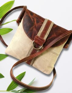 Buffalo Bag, Womens Leather Bag, Leather Canvas Bag, Bags Inspiration, Leather Bag Tutorial, Leather Studio, Canvas Sling Bag, Mini Sling Bag, Canvas Leather Bag