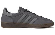 “Grey suede upper paired with a gum sole, offering a versatile and classic look.” Spezial Shoes, Handball Players, Adidas Handball Spezial, Adidas Handball, Indoor Sports, Grey Suede, How To Measure, Classic Sneakers, Profile Design