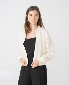 Silk Bomber Jacket Bulk Fabric, Chinese Silk, Fine Fabric, Black And Navy, Women's Blazer, White And Black, Bomber Jacket, Perfect Fit, Relaxed Fit