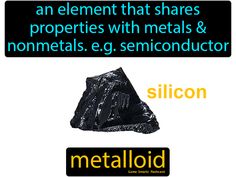 an element that shares properties with metals & nonmetals e g semiconductor