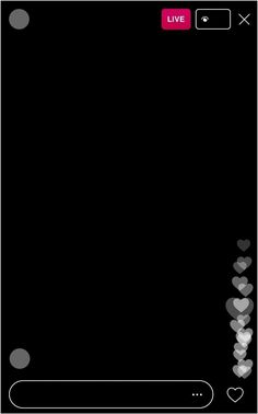 a black and white photo with hearts in the middle, texting live on it