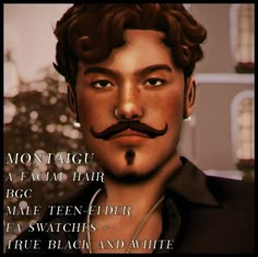 a man with a moustache on his face is shown in this screenshot