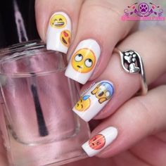 Polish and Paws: Nail Art ~ Nicole Diary Water Decals Starbucks Nails, Adidas Nails, Pretty Nail Art, Cute Nail Art, Beautiful Nail Art, Pretty Acrylic Nails, Best Acrylic Nails