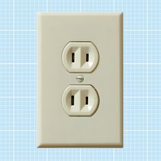 an electrical outlet on a blue background