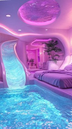 Room Decor Purple Aesthetic, Decoration Room Ideas, Deco Cinema, Cool Room Designs, Dream Life House, Cute Bedroom Ideas, Cute Bedroom Decor