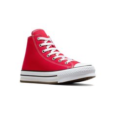 These Converse Chuck Taylor All Star Eva big kids' high top platform Sneakers get redesigned for kids.Click this FOOTWEAR GUIDE to find the perfect fit and more!These Converse Chuck Taylor All Star Eva big kids' high top platform Sneakers get redesigned for kids. Click this FOOTWEAR GUIDE to find the perfect fit and more!SHOE FEATURES High-top silhouette Canvas upper sits on top of an EVA foam platform midsole for elevated style Cushioned foam sockliner Softened stitches and liningsSHOE CONSTRUC Trendy Red High-top Sneakers With Vulcanized Sole, Red High-top Platform Sneakers With Rubber Sole, Red High-top Platform Sneakers With Vulcanized Sole, Red High-top Casual Platform Sneakers, Red High-top Platform Sneakers For Casual Wear, Casual Red High-top Platform Sneakers, Red High-top Platform Sneakers For Streetwear, Converse High-top Sneakers For School, Silhouette Canvas