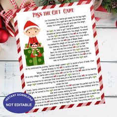 a printable christmas poem for kids to use on their own holiday cards and gifts