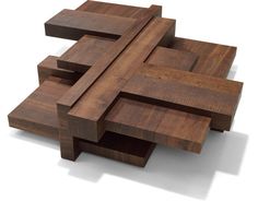 several pieces of wood sitting on top of each other