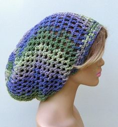 a crocheted hat on top of a mannequin head