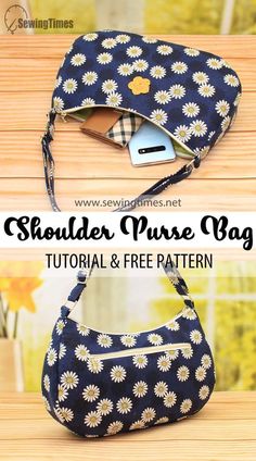 the shoulder purse bag sewing pattern is easy to sew