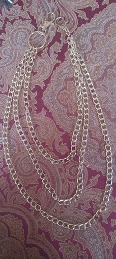 Delicate three strand pant or jean chain. Great accessory whether you're dressing up or casual. Jeans Chain, Pant Jeans, Gold Pants, Dressing Up, Jeans Pants, Chains Necklace, Bathing Beauties, Dress Up, Jewelry Necklaces