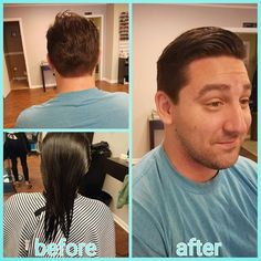 Before & after men's cut