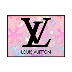 the louis vuitton logo on a pink background