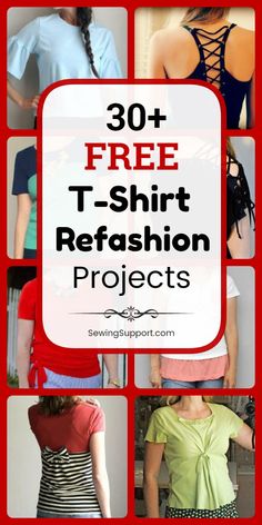 the top 10 free t - shirt refashion projects