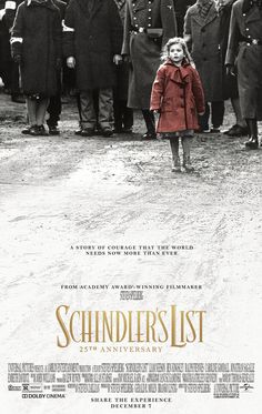 the movie poster for schndler's list, starring actors in uniform and onlookers