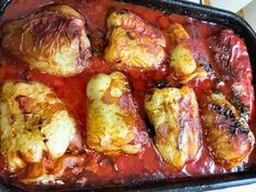 the food is prepared and ready to be cooked in the oven for dinner or dessert