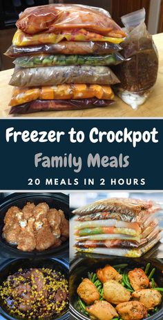 freezer to crockpot family meals in two hours