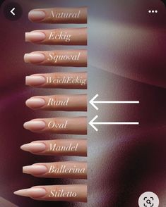 tipos de uñas acrílicas Nails Acrylic Types, Nails Shape Names, Different Nail Shapes And Lengths, Cute Nail Designs For Black Women, Medium Nail Shapes, Acrylic Nail Shape Chart, Nail Cut Shape, Shapes Of Acrylic Nails, Ideas Uñas Acrilicas