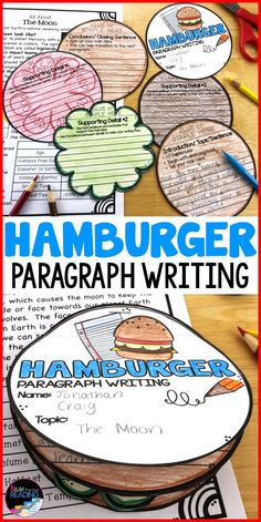 hamburger writing activity for kids to learn how to write and use it as an art project