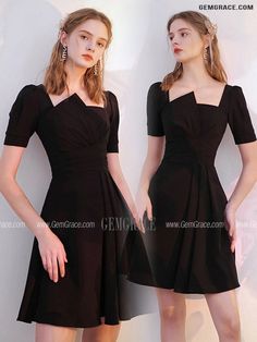 10% off now|Modest Little Black Short Dress Sleeved with Ruffles at GemGrace. Click to learn our pro custom-made service for wedding dress, formal dress. View Homecoming Dresses for more ideas. Stable shipping world-wide. Fitted Half Sleeve Dresses With Ruffles, Elegant Half Sleeve Mini Dress For Formal Occasions, Formal Fitted Short Sleeve Mini Dress, Elegant Formal Mini Dress With Half Sleeves, Elegant Formal Half Sleeve Mini Dress, Formal Elegant Half Sleeve Mini Dress, Elegant Half Sleeve Dress With Ruffles, Fitted Short Sleeve Mini Dress With Ruffles, Elegant Half Sleeve Ruffled Dress