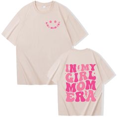 PRICES MAY VARY. Design:In My Girl Mom Era Shirt Mother's Day shirt Girl Mom Shirt Gifts For Mom Tee Tops Size Suggestion: Please Refer to Our Size Chart in Product Description/Picture before ordering to ensure accurate fitting Occasions:Ideal for casual daily wear,street wear, leisure, sports. Material:Cotton,polyester,soft lightweight shirt comfortable to wear Garment Care: Hand-washed or machine-washed and hung up to air dry The texture of the clothes is smooth and comfortable, soft to the to Mommy And Me Cricut Shirts, Mama Shirt Ideas Vinyl, Mom Era Shirt, Puff Vinyl Shirt Designs, In My Mom Era Shirt, Cute Tshirts Women, Shirt Picture Ideas, Family T Shirt Ideas, Family Shirt Design