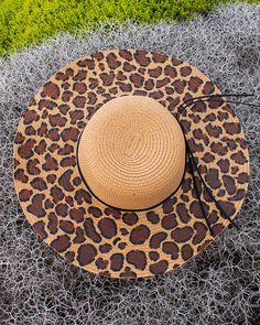 ♥ Hand painted in Greece with acrylic colors ♥ ☛ Bohemian style straw hat, with hand drawn leopard stripes. ☛ Crown Size: 57cm *Hand painted with high quality acrylic colors to protect the design from weather and water💦 Summer Leopard Print Hats With Adjustable Fit, Adjustable Leopard Print Hat With Curved Brim, Summer Leopard Print Adjustable Hat, Summer Adjustable Leopard Print Hats, Casual Leopard Print Summer Hat, Adjustable Brimmed Hat In Leopard Print, Leopard Print Hat, Painted Hats, Leopard Pattern