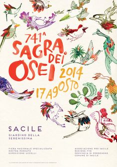 an advertisement for the 44th sagra de osel festival