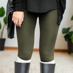 Womens #1 Best Green Leggings | MomMe And More Boutique – MomMe and More Olive Green Leggings, Dark Green Leggings, Best Leggings For Women, Soft Yoga, Leggings Plus Size, Stylish Leggings, Mom And Me, Solid Leggings, Green Leggings