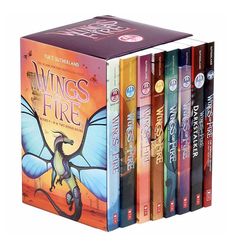 a boxed set of books with an image of a dragon